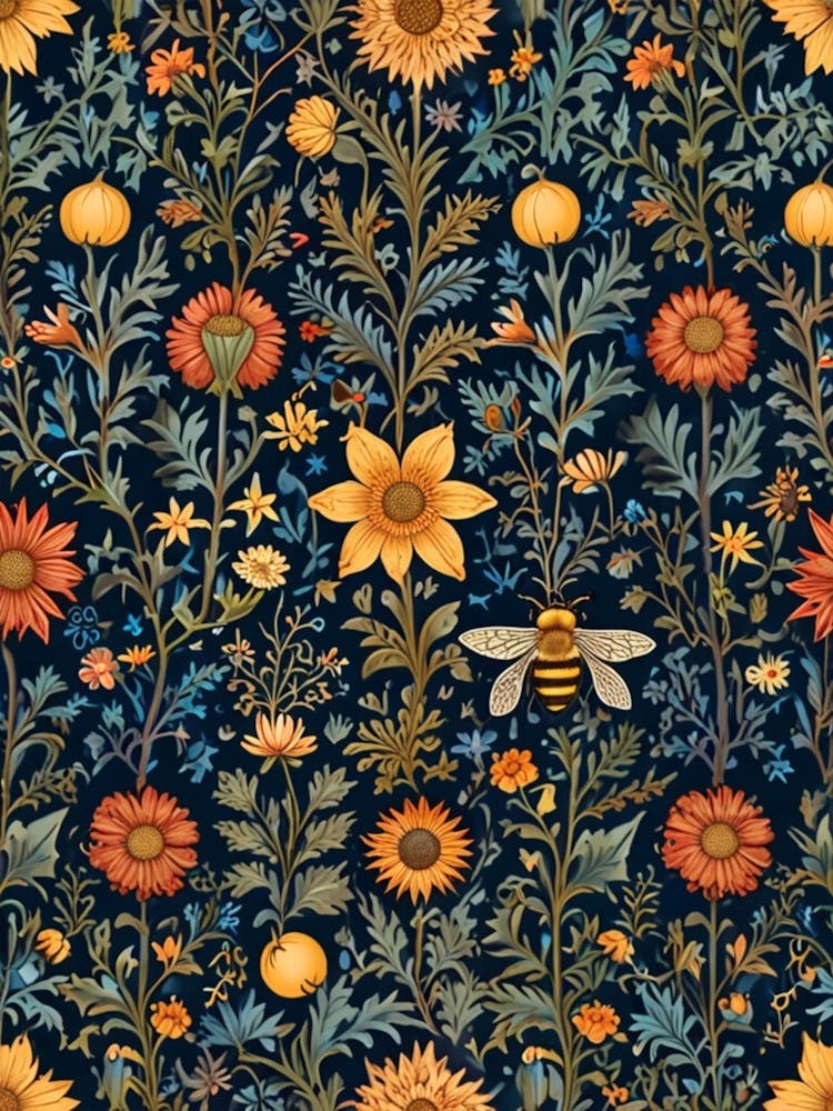 William Morris Bees And Flowers 10