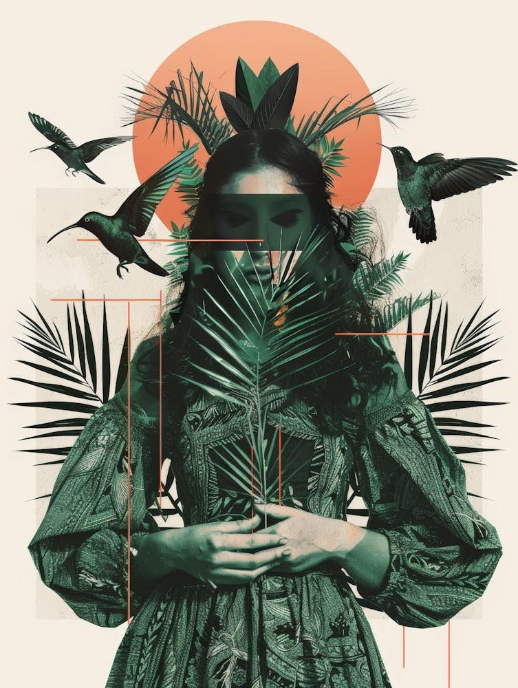 Woman With Birds 5