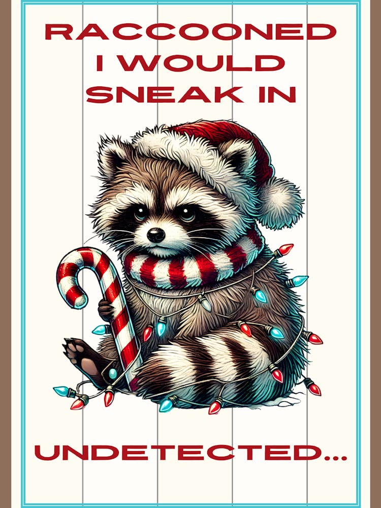 Christmas Lights Raccoon