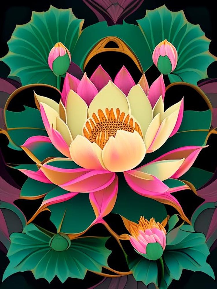 Lotus Flower Pattern Fauvism Matisse 6