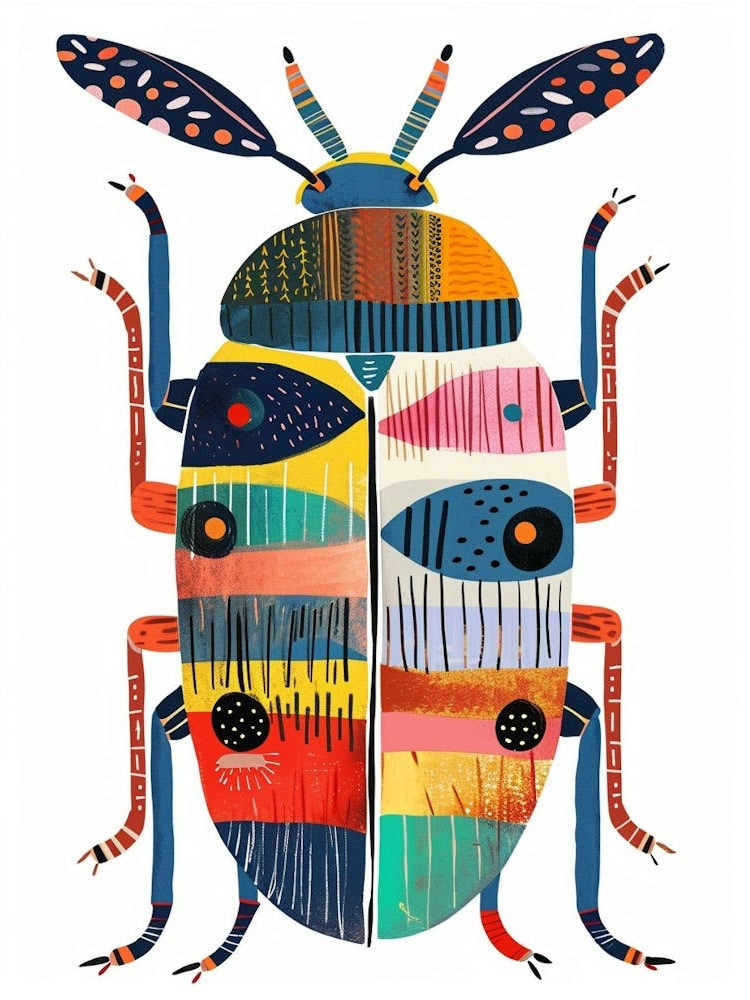 Colourful Insect Illustration June Bug 5
