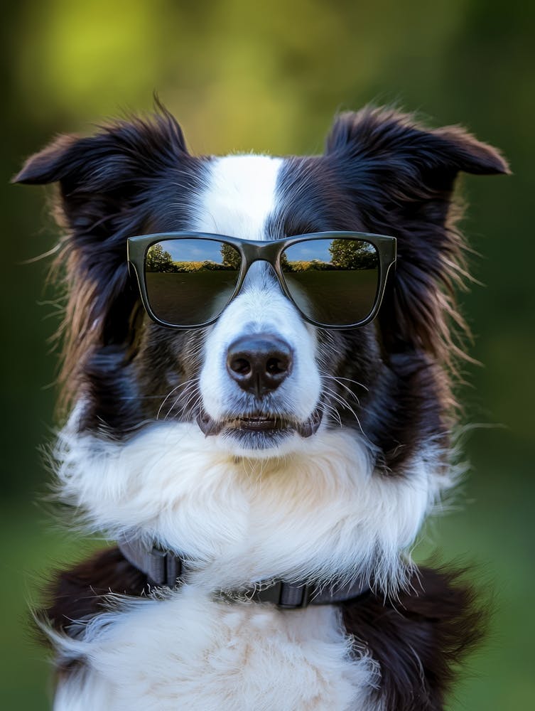 Border Collie In Sunglasses