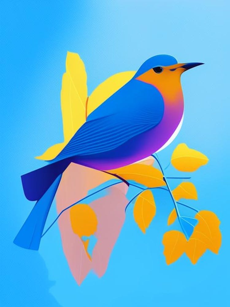 Bluebird Pop Matisse 2 Bird