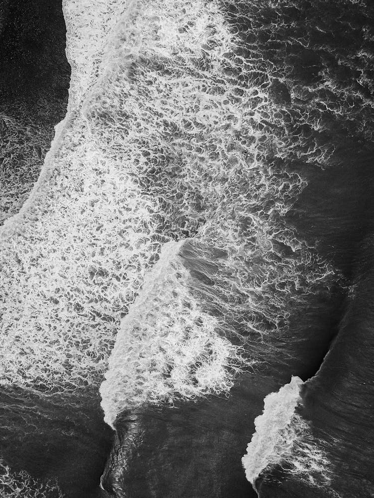 Abstract Aerial Shot Ocean Waves