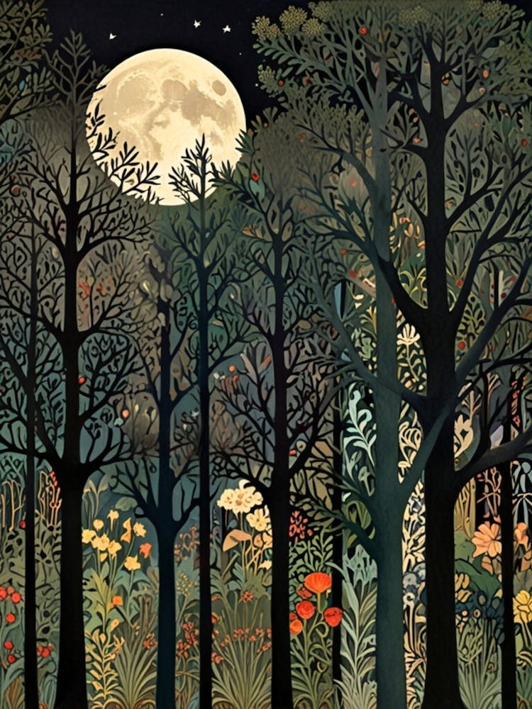 William Morris Moonlight In The Forest 232