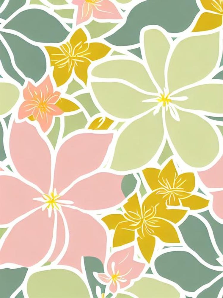 Lilies Pastel Floral 5 Flower