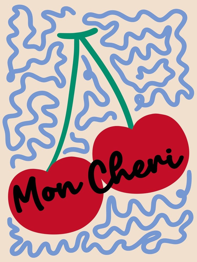 Mon Cheri Retro Print