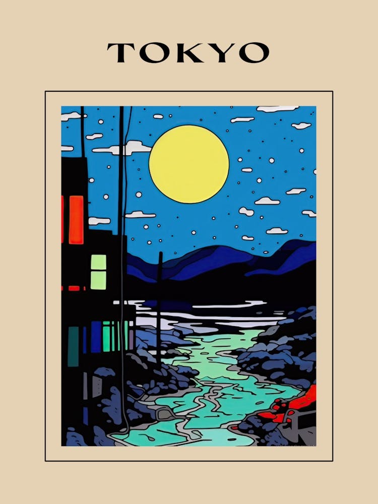 Minimal Design Style Of Tokyo, Japan 4 Poster
