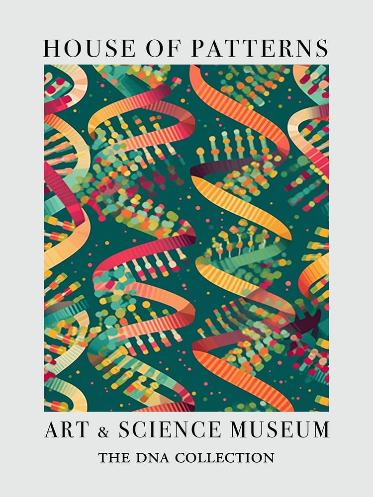 Dna Art Abstract Painting 9 House Of Patterns