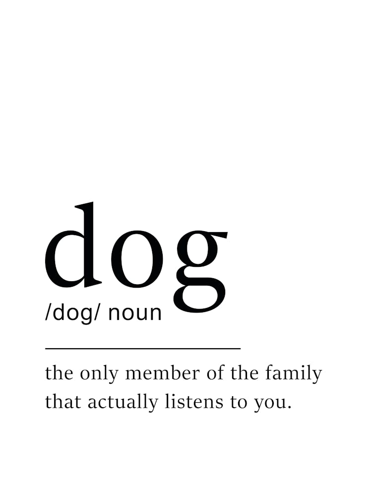 Dog Definition Poster - Dictionary