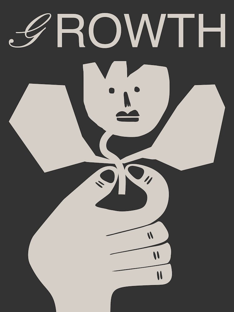 Growth Beige On Black
