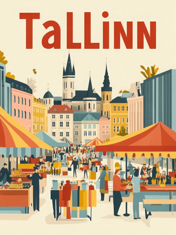 Aihrgdesign A 1970s Inspired Travel Poster For Tallinn Depict E7c2e261 76a3 44ff 9d29 58de43624af7 3
