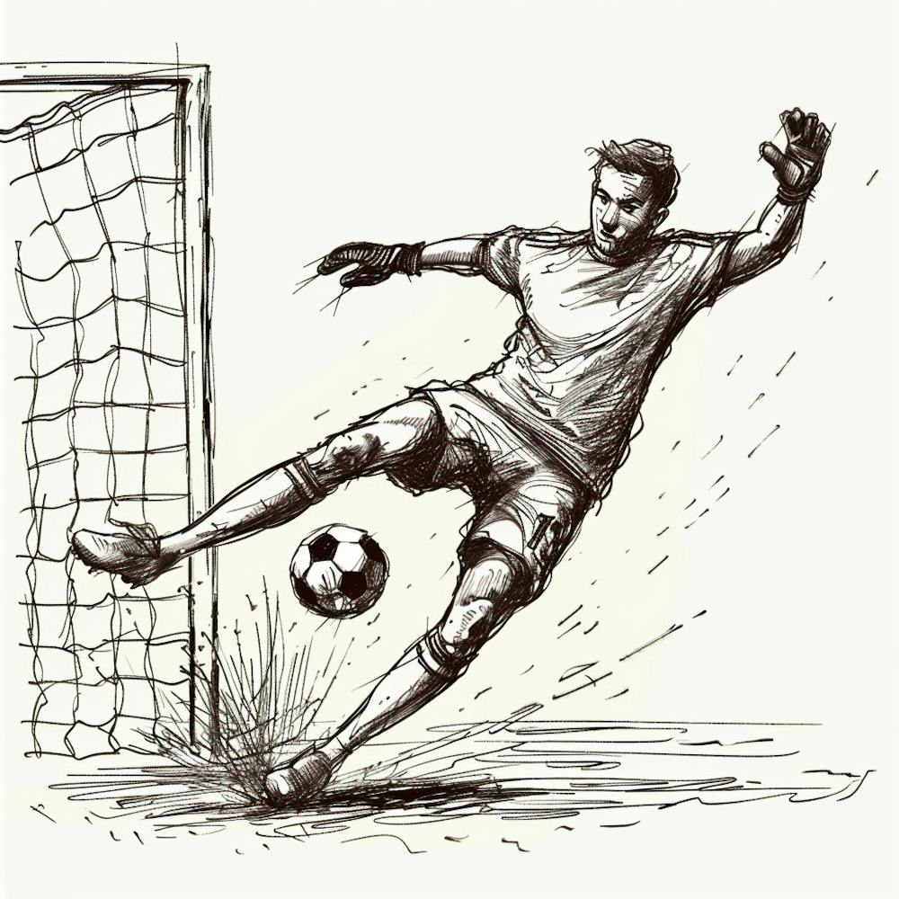 Soccer Player Kicking The Ball 4
