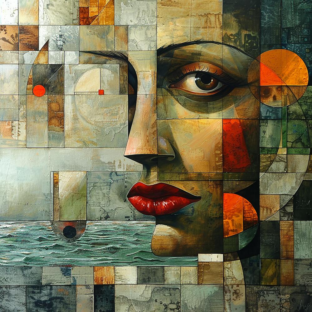 Abstract Painting, Acrylic On Canvas, Brown Color 1