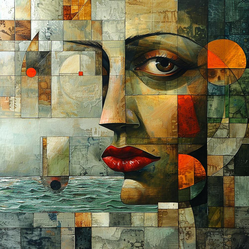 Abstract Painting, Acrylic On Canvas, Brown Color 1
