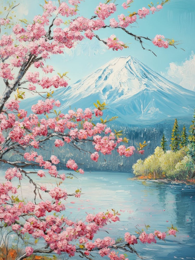 Cherry Blossoms By The Lake