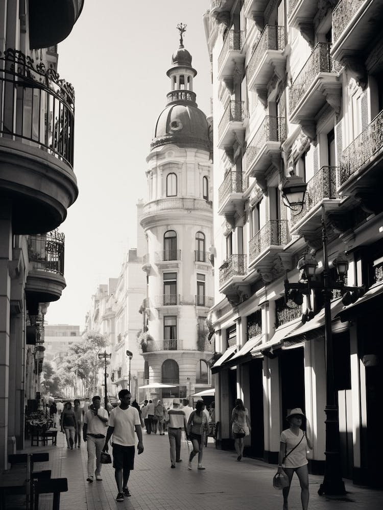Valencia, Spain, Mediterranean Black And White Photography Analogue 7