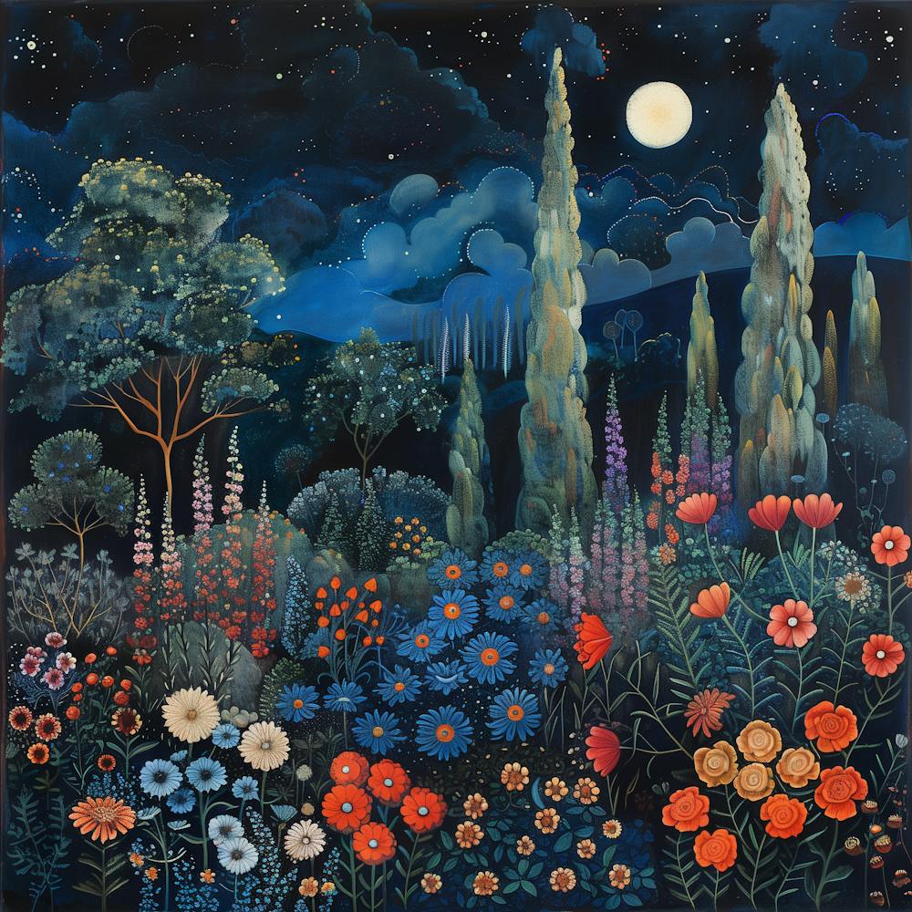 William Morris Inspired Night Garden