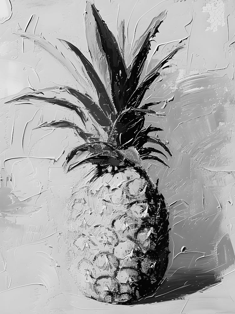Pineapple In Black And White