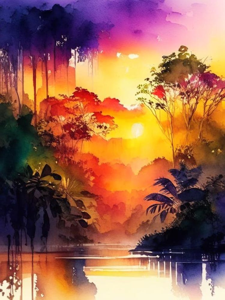 The Amazon Rainforest Watercolour 4