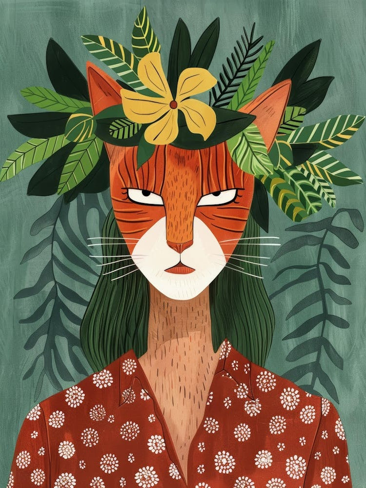 Fox In A Flower Crown