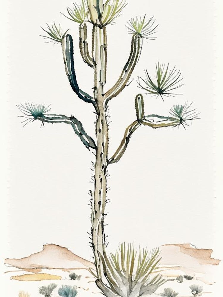 Herbert S Joshua Tree Minimilist Watercolour  (3)