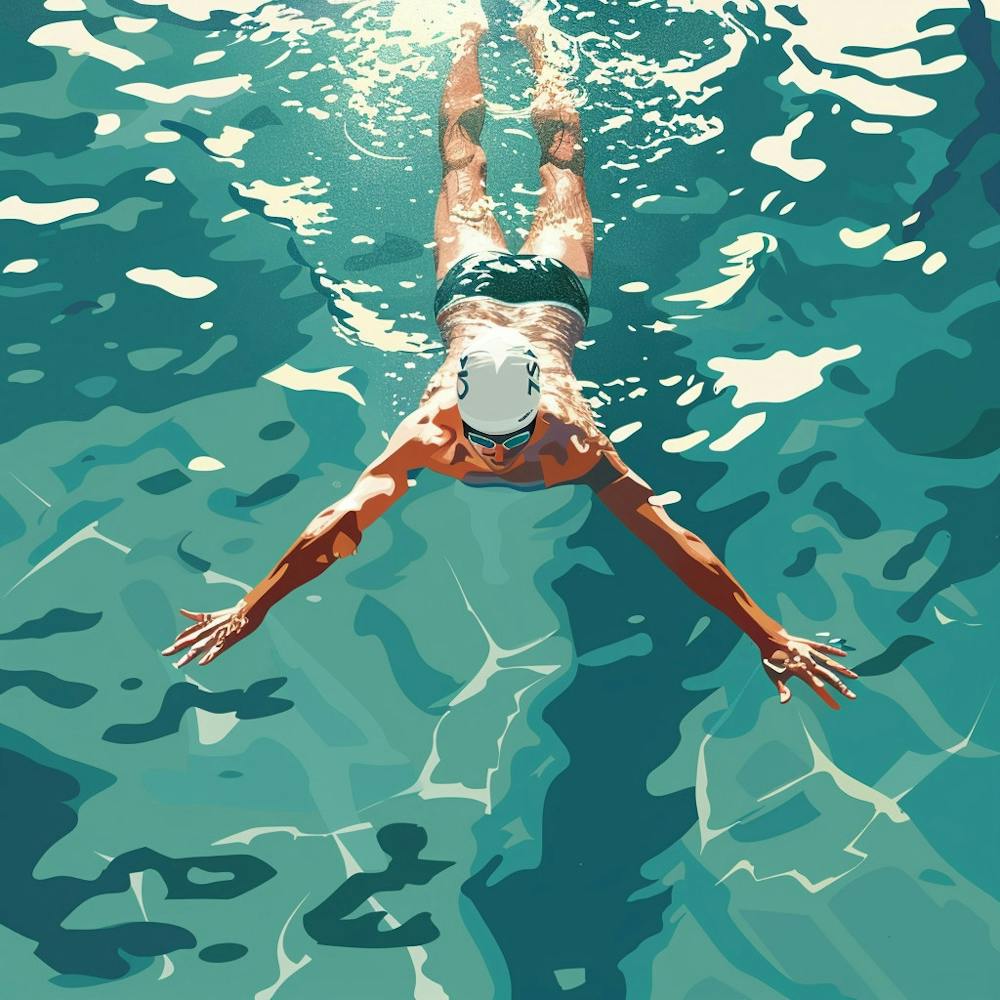 A Swimmer In A Pool Vector Design Illustration 1718672316 4