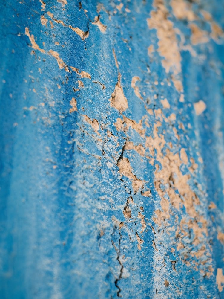 Gros Plan de Peinture Bleue // Photographie de Voyage Ibiza