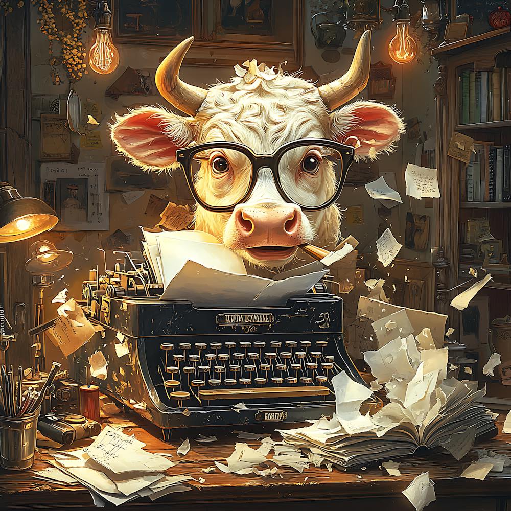 Funny Cow Writer Vintage 11