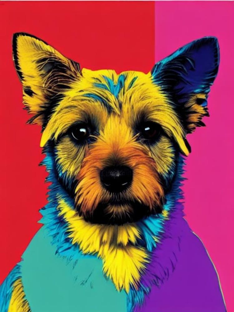 Norwich Terrier Andy Warhol Style Dog