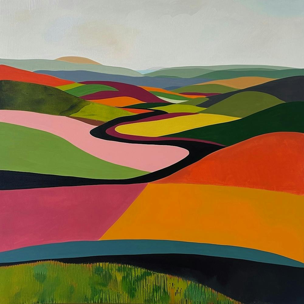 Colourful Abstract Northumberland National Park England 4