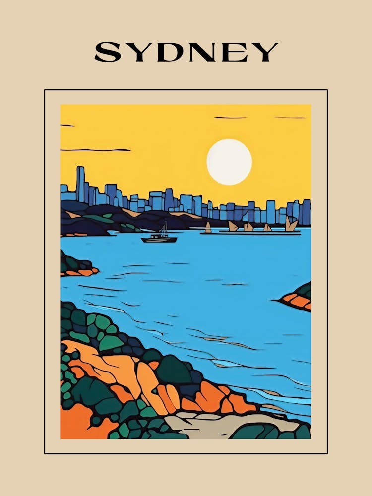 Minimal Design Style Of Sydney, Australia 1 Poster