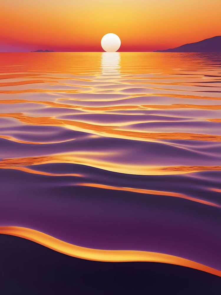 Sonnenuntergang über dem Wasser 3