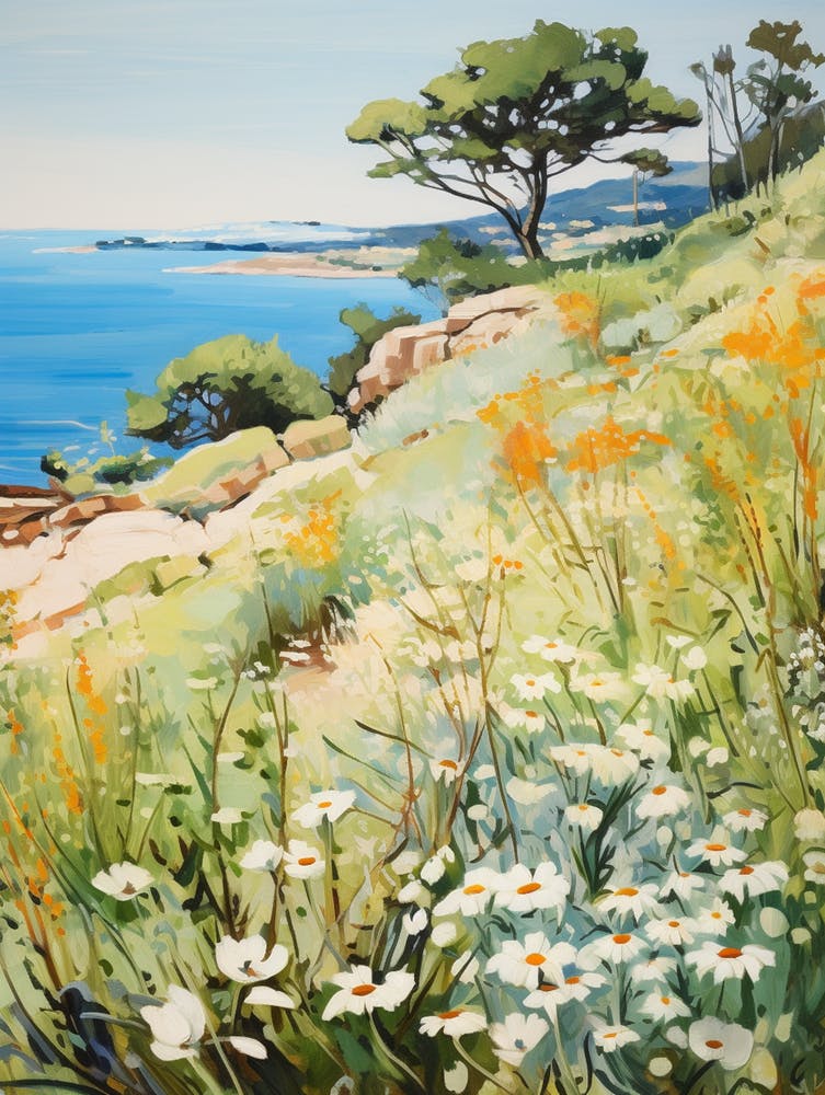 Mediterranean Seaside Meadow - expressionism 3