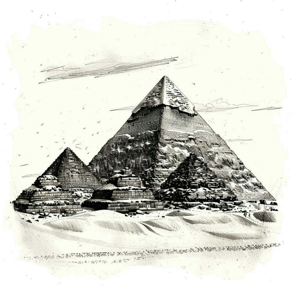 A Pyramids Of Giza Hand Drawn Sketch Illustratio 1719955285 1
