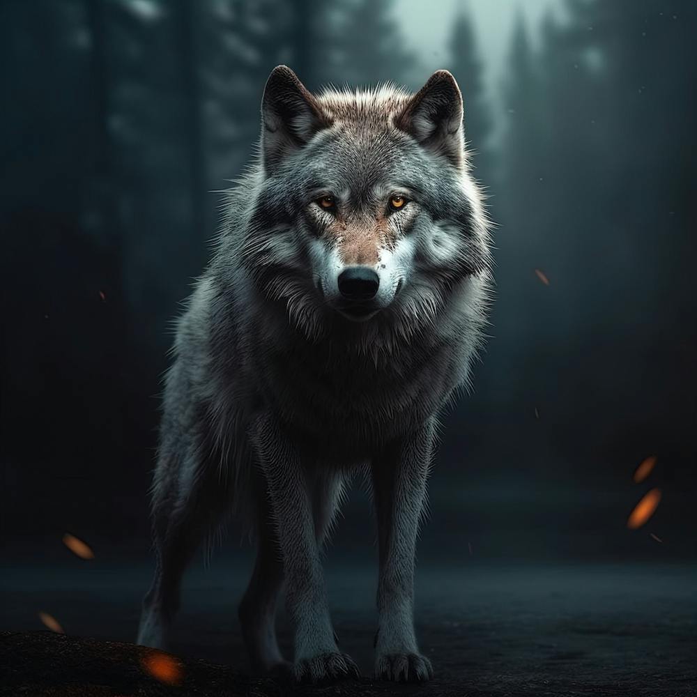 Wolf, Standing, Waiting