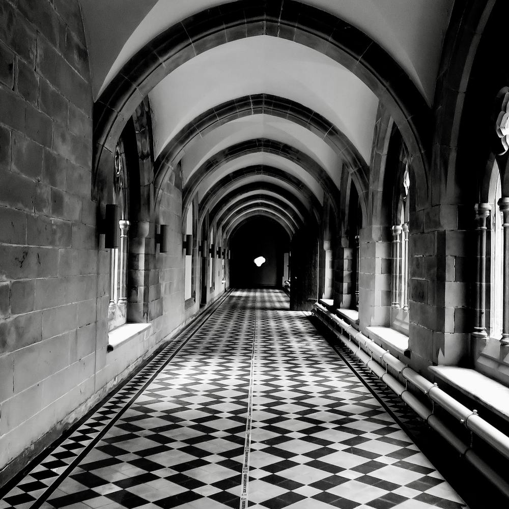 Hallway - Black And White