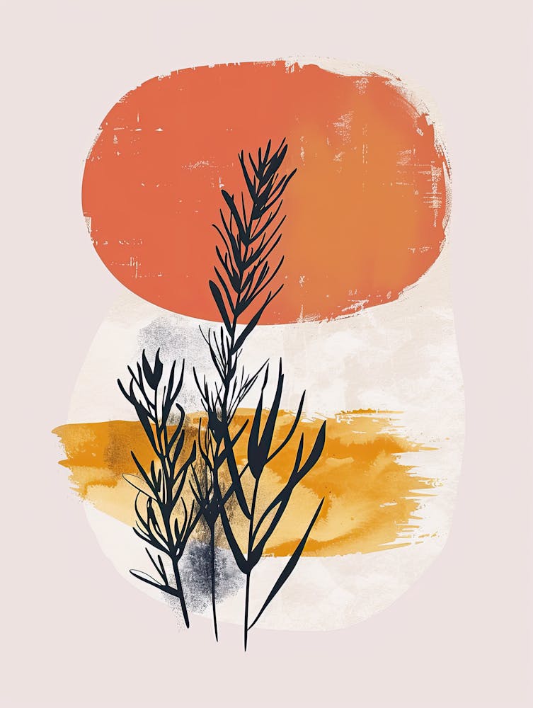 Abstract Sunrise Mid Century Style