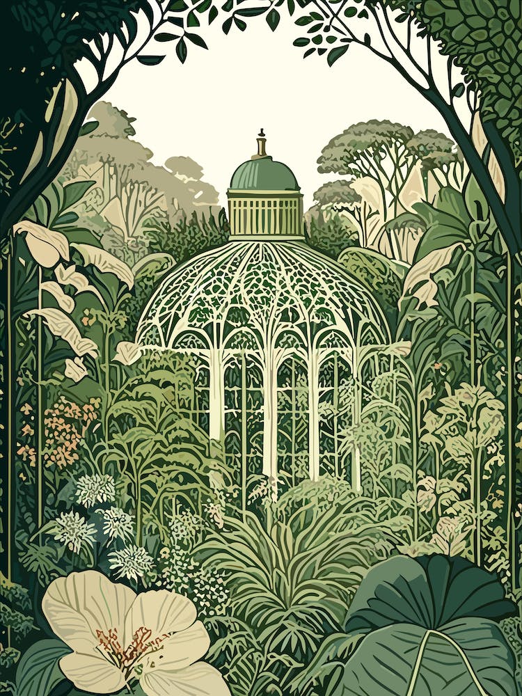 Central Park Conservatory Garden 1, Usa Vintage Botanical