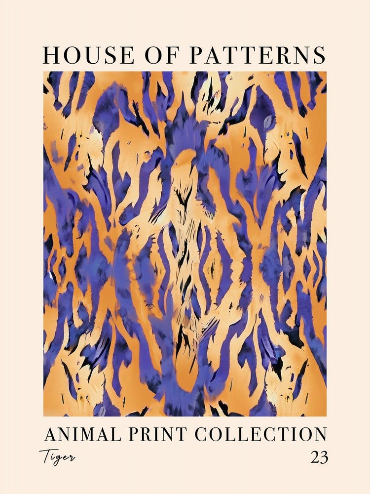 House Of Patterns Tiger Animal Print Pattern 1
