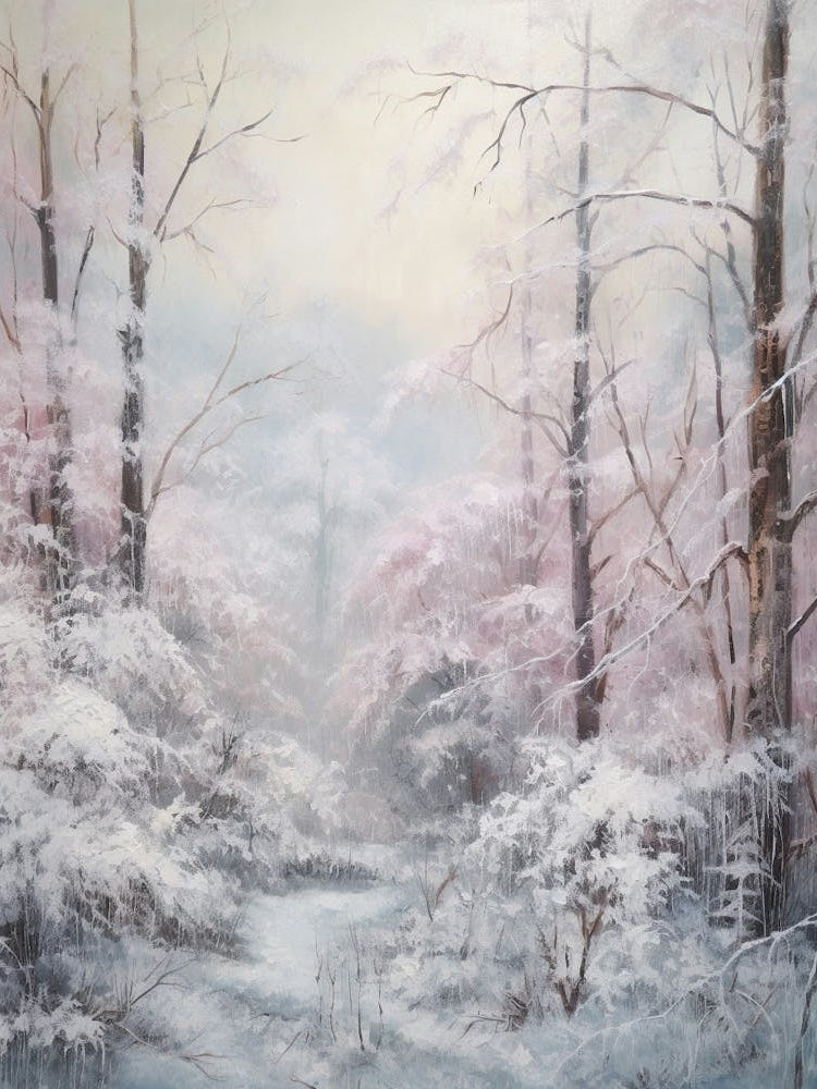 Dreamy Winter Painting Muir Woods National Park United States 1