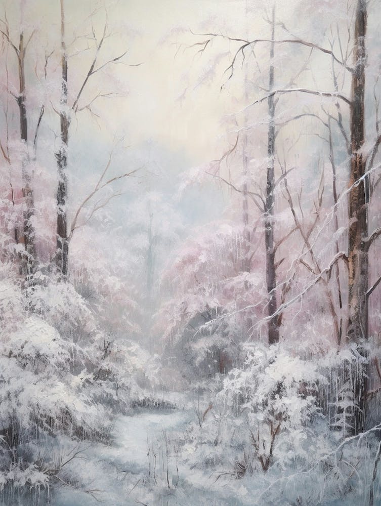 Dreamy Winter Painting Muir Woods National Park United States 1
