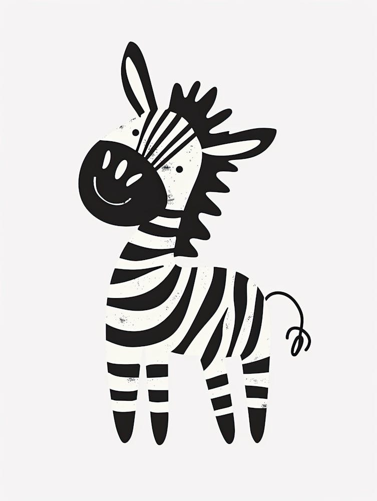 Petits Zèbres Joyeux Impressions pour Enfants et Affiches pour Enfants