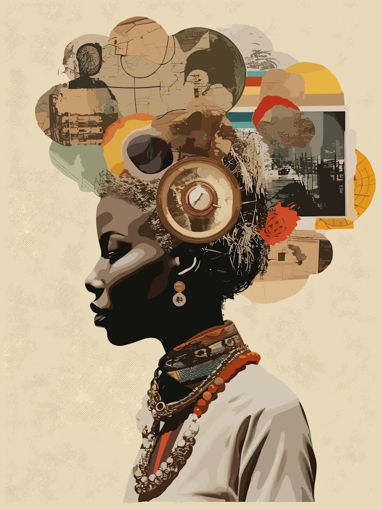 Afro Collage Portrait 1