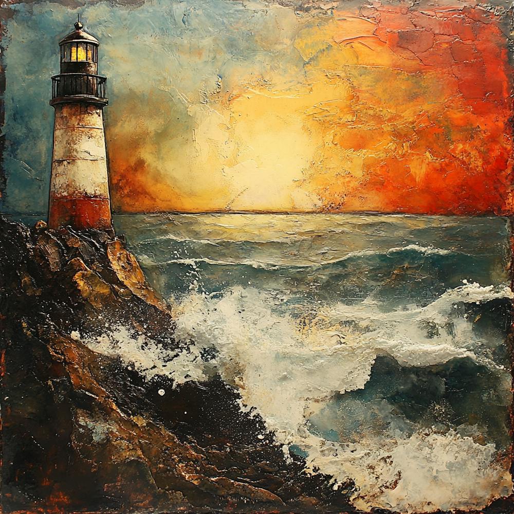 Lighthouse At Sunset 1