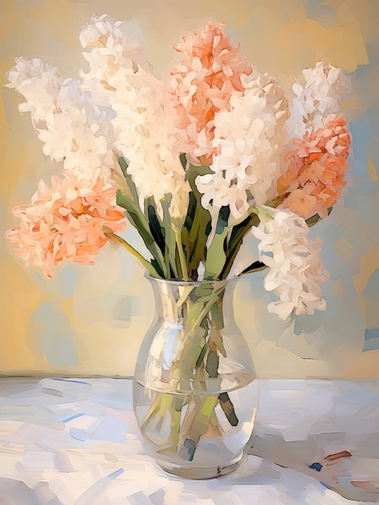 Hyacinth Flower Still Life Painting 4 Dreamy