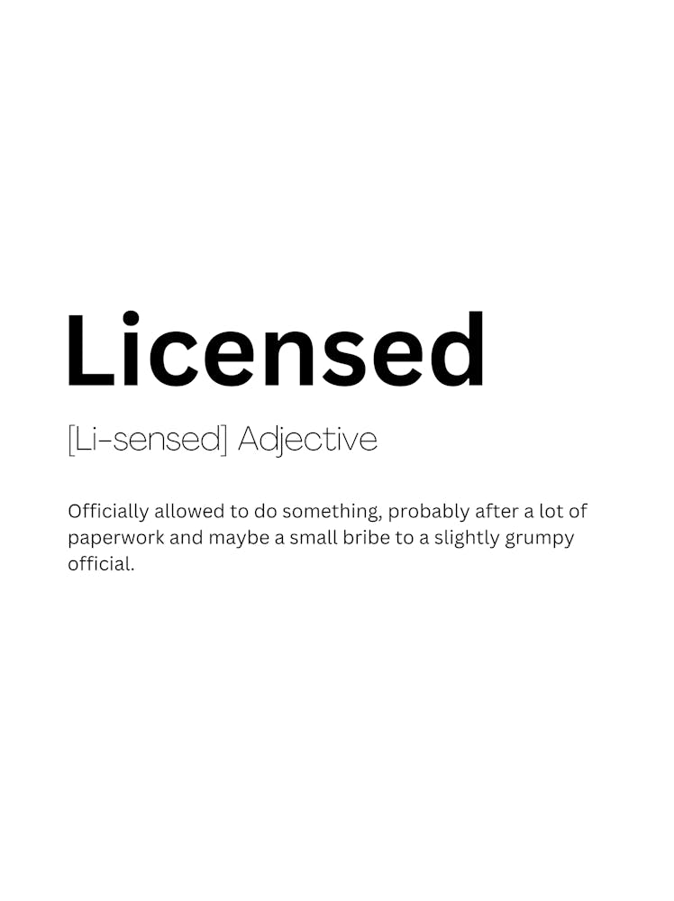 Licensed Definition Meaning