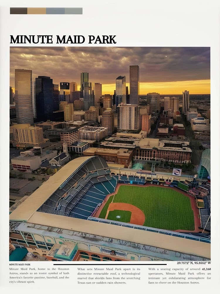 Minute Maid Park Print Houston Astros Poster Print Astros Wall Decor Astros Wall Art Houston Astros Art Houston Astros Wall Decor
