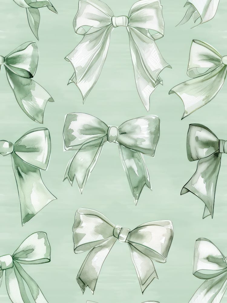Pale Bows 2 Pattern