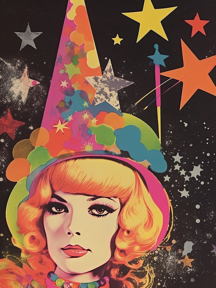 Fille Sorcière Vintage Kitsch 4